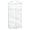 Klenutý gabionový koš 100 x 50 x 200/220 cm pozinkované železo 153440