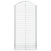 Klenutý gabionový koš 100 x 50 x 200/220 cm pozinkované železo 153440