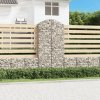 Klenutý gabionový koš 100 x 50 x 200/220 cm pozinkované železo 153440