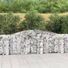 Klenutý gabionový koš 400 x 30 x 80/100 cm pozinkované železo 153524