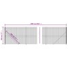 Drátěný plot s přírubami zelený 1,8 x 25 m 154157
