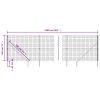 Drátěný plot s kotevními hroty antracitový 1,8 x 25 m 154285