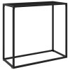Konzolový stolek černý 80 x 35 x 75 cm tvrzené sklo 322808