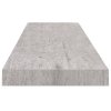 Plovoucí nástěnné police 4 ks betonově šedé 90x23,5x3,8 cm MDF 326605