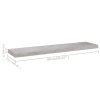 Plovoucí nástěnné police 4 ks betonově šedé 90x23,5x3,8 cm MDF 326605