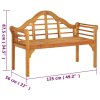 Zahradní lavice 125 cm masivní akáciové dřevo 318550