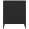 Komoda se zásuvkami černá 80 x 35 x 101,5 cm ocel 336205