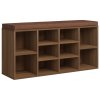 Lavice s botníkem hnědý dub 103x30x48 cm kompozitní dřevo 342614
