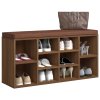 Lavice s botníkem hnědý dub 103x30x48 cm kompozitní dřevo 342614
