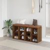 Lavice s botníkem hnědý dub 103x30x48 cm kompozitní dřevo 342614