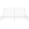 Kovový rám postele s čelem bílý 180 x 200 cm 352372