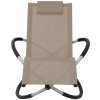 Zahradní lehátko geometrické ocel taupe 47775