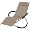 Zahradní lehátko geometrické ocel taupe 47775