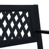 Zahradní lavice 125 cm černá ocel 47943