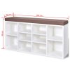 Lavice na boty 10 přihrádek bílá 242554