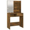 Toaletní stolek s LED hnědý dub 74,5 x 40 x 141 cm 820483