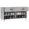 Botník betonově šedý 102 x 35 x 55 cm kompozitní dřevo 829712