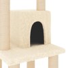 Škrabadlo pro kočky se sisalovými sloupky krémové 105 cm 171466