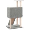 Škrabadlo pro kočky se sisalovými sloupky světle šedé 96 cm 171646