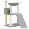 Škrabadlo pro kočky se sisalovými sloupky světle šedé 83 cm 171652