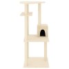 Škrabadlo pro kočky se sisalovými sloupky krémové 123 cm 171783