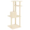 Škrabadlo pro kočky se sisalovými sloupky krémové 123 cm 171783