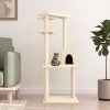 Škrabadlo pro kočky se sisalovými sloupky krémové 123 cm 171783
