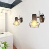 2 černá industriální nástěnná svítidla drátěná stínidla a LED žárovky 242265