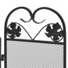 Krbová zástěna se 3 panely železo černá 242005