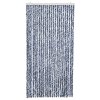 Závěs proti hmyzu modrý, bílý a stříbrný 100 x 220 cm Chenille 284275