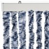 Závěs proti hmyzu modrý, bílý a stříbrný 100 x 220 cm Chenille 284275