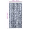 Závěs proti hmyzu modrý, bílý a stříbrný 100 x 220 cm Chenille 284275