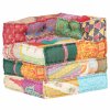 Modulární pouf patchwork textil 287697