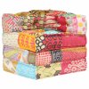 Modulární pouf patchwork textil 287697