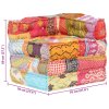 Modulární pouf patchwork textil 287697
