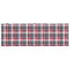 Poduška na lehátko červená károvaná 186x58x4 cm oxfordská látka 314171