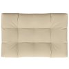 Poduška na palety béžová 120 x 80 x 12 cm textil 314415
