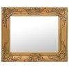 Nástěnné zrcadlo barokní styl 50 x 40 cm zlaté 320309
