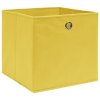 Úložné boxy 10 ks netkaná textilie 28 x 28 x 28 cm žluté 325225
