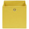Úložné boxy 10 ks netkaná textilie 28 x 28 x 28 cm žluté 325225