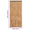 Závěs proti hmyzu okrovo-bílý 90 x 220 cm Chenille 325458