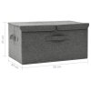 Úložný box textil 50 x 30 x 25 cm antracitový 332912