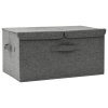 Úložný box textil 50 x 30 x 25 cm antracitový 332912