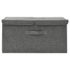 Úložný box textil 50 x 30 x 25 cm antracitový 332912