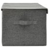 Úložný box textil 50 x 30 x 25 cm antracitový 332912