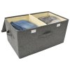 Úložný box textil 50 x 30 x 25 cm antracitový 332912