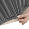 Strečový potah na 3místnou pohovku antracitový polyester žerzej 332938