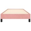 Rám postele růžový 90 x 200 cm samet 346957