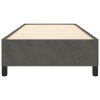 Rám postele bez matrace tmavě šedá 90 x 190 cm samet 347295