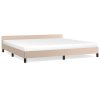 Rám postele s čelem bez matrace cappuccino 200x200 cm 347524